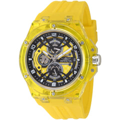 Invicta Racing Saphirex 48802 Men's 46mm Yellow Plastic Quartz Watch, Mineral Crystal