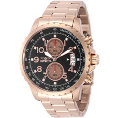 Invicta 50684 Pro Diver Men's 44mm Black Dial Watch Rose Gold Steel Bracelet