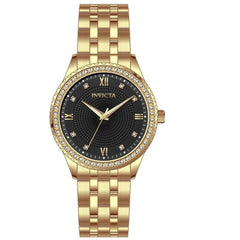 Invicta 69215 Men's Watch - 40mm Gold-Tone Case, Black Dial, Crystal Bezel