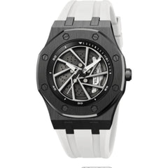 Invicta 69492 Speedway Rim Men's Black Dial Quartz Watch, 42mm, White Band