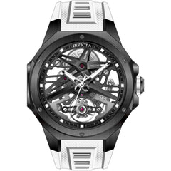 Invicta 70104 Celestial Men's 43mm Black Dial White Rubber Automatic Watch
