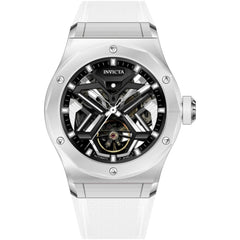 Invicta 70105 Celestial Men's 45mm Silver Dial White Rubber Automatic Watch