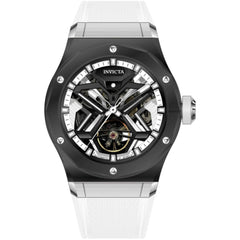 Invicta 70111 Celestial Men's 45mm Silver Dial Automatic White Rubber Watch