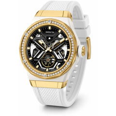 Invicta 70132 Objet D Art Men's 45mm Silver Dial Diamond Mechanical Watch