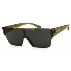 Burberry 0BE4291 424687 Men's Shield Sunglasses in Green Nylon with Half Rim Frame