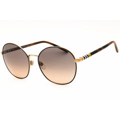 Burberry BE3094 1257G9 Women's Round Sunglasses in Light Gold Metal, Full Rim Frame