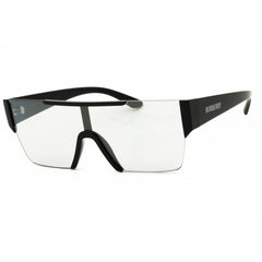 Burberry 0BE4291 300169 Men's Shield Sunglasses in Black Nylon with Half Rim Frame