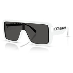 Dolce & Gabbana 0DG6204 33128734 Men's Shield Sunglasses in White with Full Rim Frame