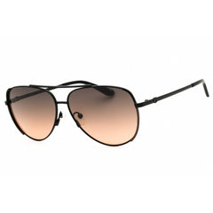 Guess GU00193 01B Women's Aviator Sunglasses in Shiny Black Metal with Full Rim Frame