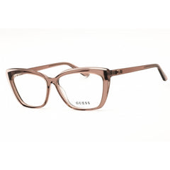 Guess GU2977 059 Women's Cat Eye Eyeglasses in Beige Acetate with Full Rim Frame