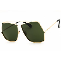 Max Mara MM0006 08A Women's Oversized Sunglasses in Shiny Gunmetal Metal Full Rim