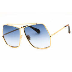 Max Mara MM0006 30W Women's Oversized Sunglasses in Shiny Deep Gold Metal Full Rim