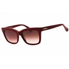 Max Mara MM0010 66F Women's Cat Eye Shape Sunglasses in Shiny Red Acetate Full Rim