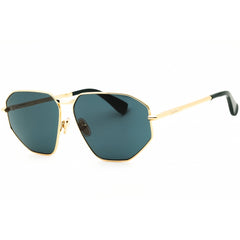 Max Mara MM0143 30N Women's Shiny Deep Gold Metal Full Rim Oval Shape Sunglasses