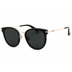 Max Mara MM0149-K 01A Women's Shiny Black Metal Full Rim Frame Round Shape Sunglasses