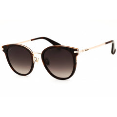 Max Mara MM0149-K 52F Women's Dark Havana Metal Full Rim Frame Round Shape Sunglasses