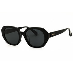 Max Mara MM0151-K 01A Women's Shiny Black Acetate Full Rim Oval Shape Sunglasses