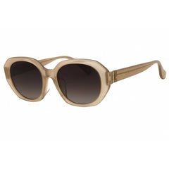 Max Mara MM0151-K 45B Women's Shiny Light Brown Acetate Full Rim Oval Sunglasses