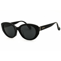 Max Mara MM0154-K 01A Women's Shiny Black Acetate Full Rim Cat Eye Shape Sunglasses