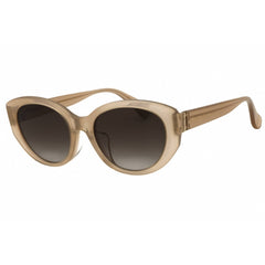 Max Mara MM0154-K 45F Women's Shiny Light Brown Acetate Full Rim Cat Eye Sunglasses