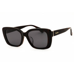 Max Mara MM0158-K 52A Women's Dark Havana Acetate Full Rim Rectangular Sunglasses