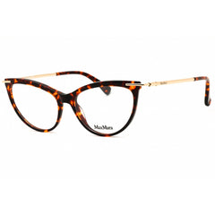 Max Mara MM5049 054 Women's Red Havana Acetate Full Rim Cat Eye Shape Eyeglasses
