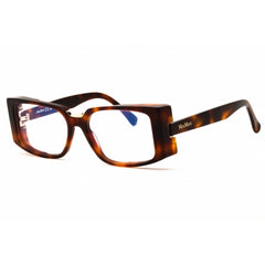 Max Mara MM5157-B 052 Women's Dark Havana Acetate Full Rim Rectangular Eyeglasses