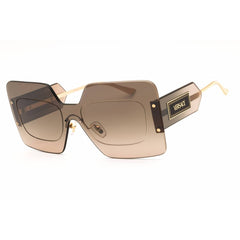 Versace 0VE2277 10026I Women's Blue/Brown Metal Rimless Shield Shape Sunglasses