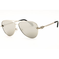 Versace 0VE2283 10006G Unisex Silver/Light Grey Metal Full Rim Aviator Sunglasses