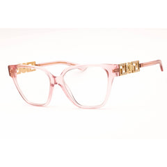 Versace 0VE3358B 5472 Women's Transparent Pink Acetate Full Rim Rectangular Eyeglasses
