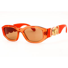 Versace 0VE4361 552763 Women's Transparent Papaya Orange Nylon Oval Shape Sunglasses