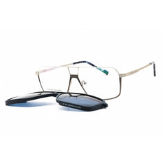 Zeiss ZS24157LP 048 Men's Satin Silver/Matte Blue Titanium Rectangular Sunglasses