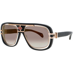 Bugatti 07 MBK/RG Unisex Sunglasses in Matte Black/Rose Gold Titanium Square Frame