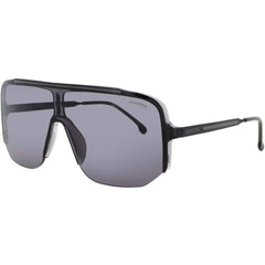 Carrera 1060/S 08A/IR Unisex Black/Grey Acetate Half Rim Frame Shield Sunglasses