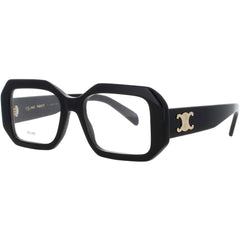 Celine CL50155I 001 Men's Eyeglasses in Shiny Black Acetate Geometric Full Rim Frame