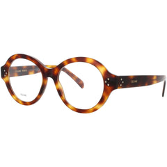 Celine CL50157I 053 Men's Eyeglasses in Blonde Havana Acetate Oval Full Rim Frame