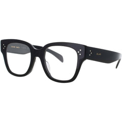 Celine CL50110U 001 Women's Shiny Black Acetate Full Rim Frame Square Eyeglasses