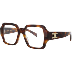 Celine CL50131I 053 Women's Blonde Havana Acetate Full Rim Geometric Eyeglasses