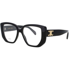 Celine CL50146I 001 Women's Shiny Black Acetate Full Rim Frame Oversized Eyeglasses