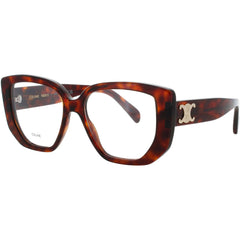 Celine CL50146I 052 Women's Dark Havana Acetate Full Rim Frame Oversized Eyeglasses
