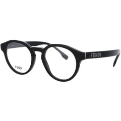 Fendi FE50130I 001 Men's Eyeglasses in Shiny Black Acetate Oval Shape Full Rim Frame