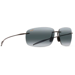Maui Jim Breakwall MJ0422S-001 Polarized Rimless Sunglasses 62mm Black