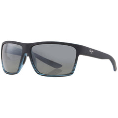 Maui Jim Alenuihaha MJ0839S-001 Polarized Wrap Sunglasses Grey Black 64mm