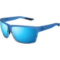 Maui Jim Alenuihaha MJ0839S-002 Polarized Wrap Sunglasses Blue Black 65mm