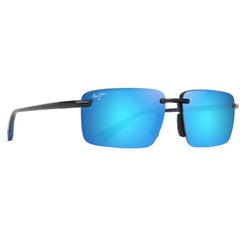 Maui Jim MJ0656SA-001 Unisex Laulima Asian Fit Rimless Polarized Sunglasses