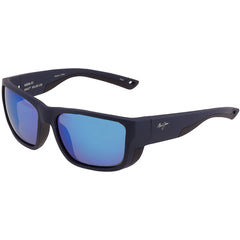 Maui Jim MJ0896S-002 Amberjack Polarized Wrap Sunglasses, Blue Hawaii