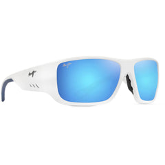 Maui Jim MJ0663S-002 Keha Polarized Wrap Sunglasses, Blue Hawaii