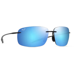 Maui Jim Breakwall MJ0422S-037 Black Rimless Polarized Blue Hawaii Sunglasses