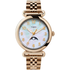 Timex TW2T89500VQ Model 23 Women's Quartz Watch, 38mm Gold-Tone, Mother of Pearl