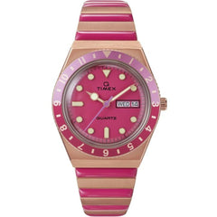 Timex TW2W41000VQ Q Timex Women's 36mm Rose Gold Stainless Steel Watch, Pink Dial